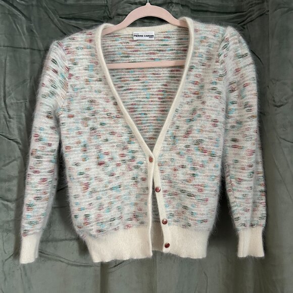 Jupe Pierre Cardin Neuve Des Années 80 - Laine/angora Framboise, Taille 40, Made In Italy